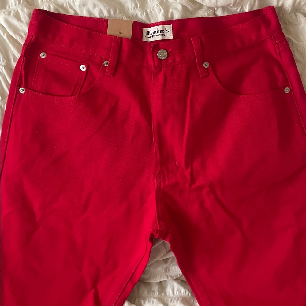 Red Bootcut Jeans - Picture 2 of 5